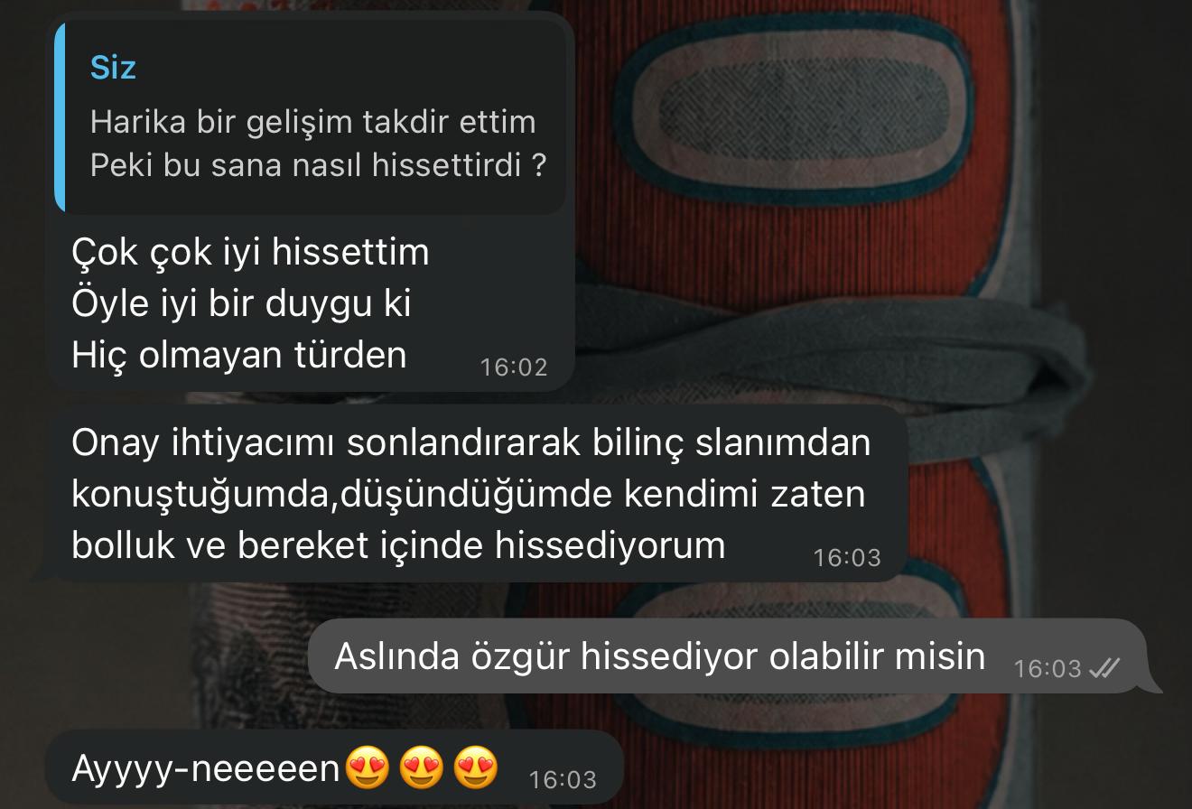 Gerçek WhatsApp katılımcı yorumu 13