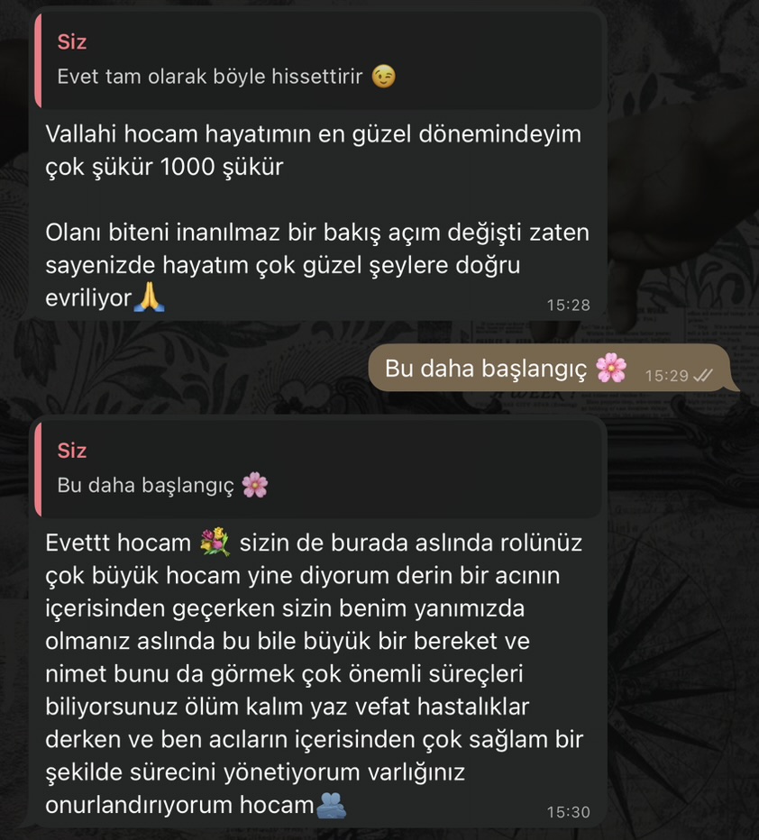 Gerçek WhatsApp katılımcı yorumu 3