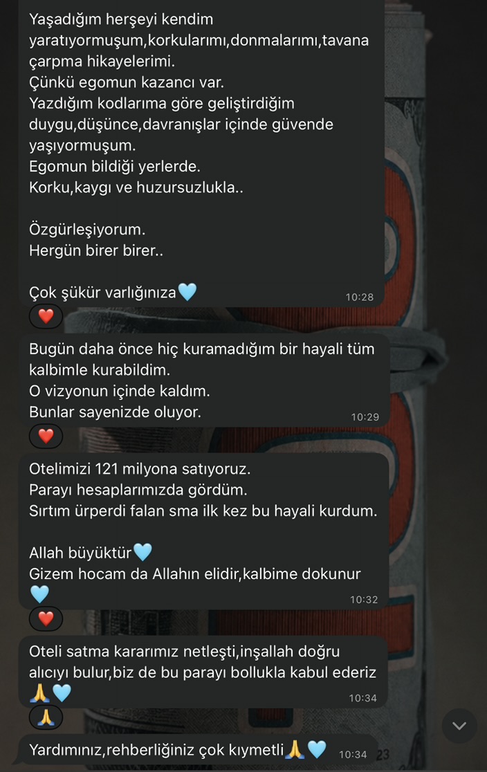 Gerçek WhatsApp katılımcı yorumu 1