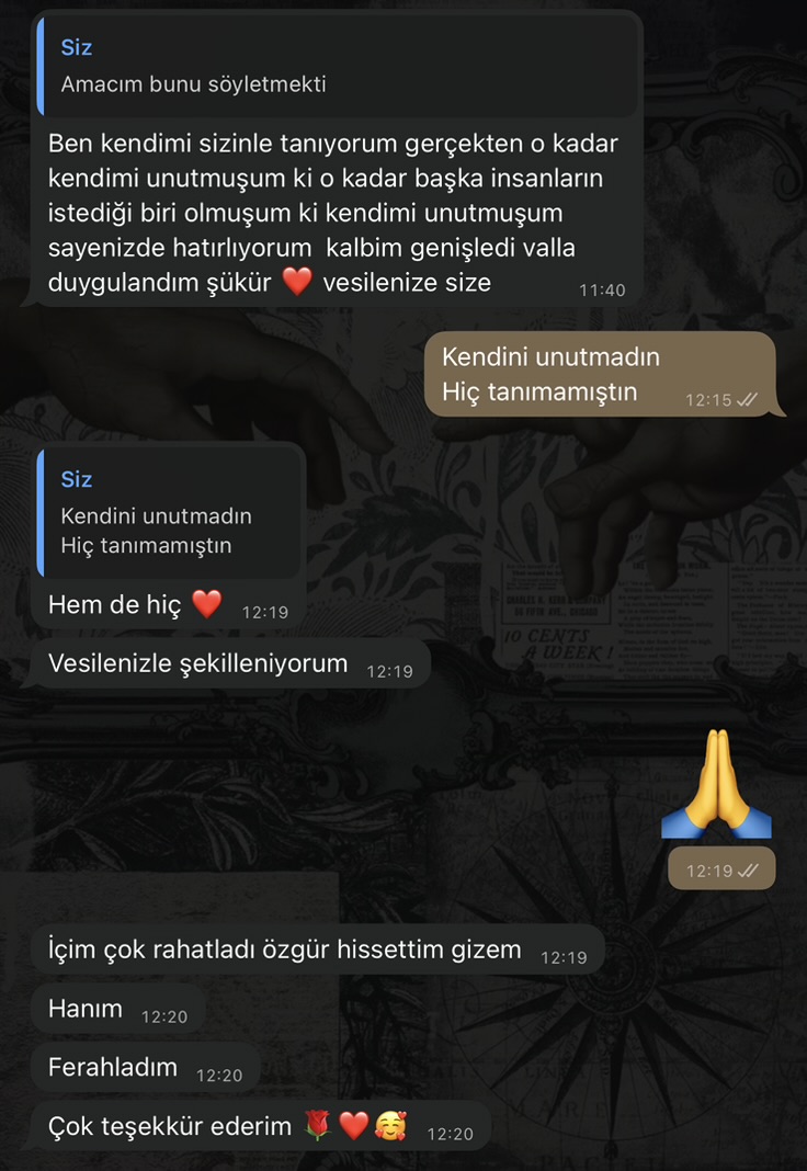 Gerçek WhatsApp katılımcı yorumu 7