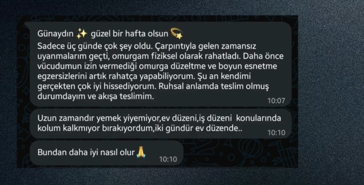 Gerçek WhatsApp katılımcı yorumu 6