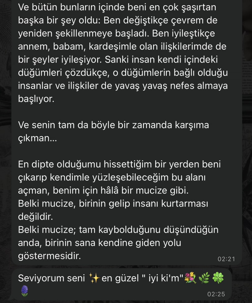Gerçek WhatsApp katılımcı yorumu 5